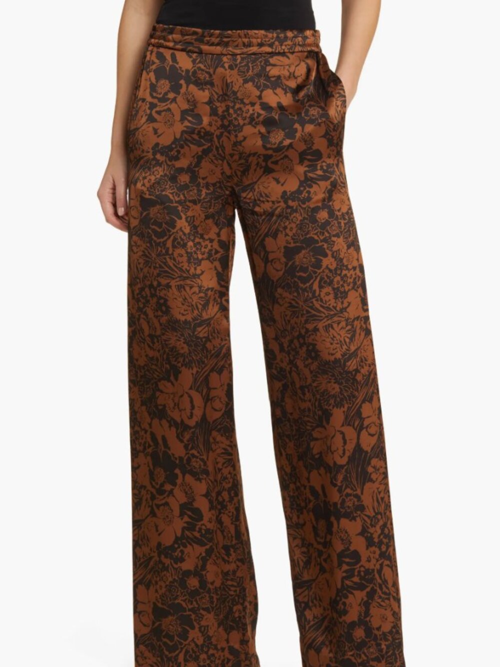 COS Floral Satin Wide Leg Pants - Size 2 - NWT - Picture 9 of 9